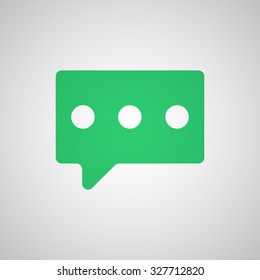 Flat green Message icon 