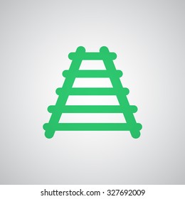 Flat green Railroad icon 