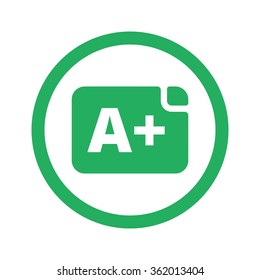 Flat green Rating icon and green circle
