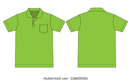 Vektor Stok Flat Green Short Sleeves 