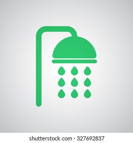 Flat green Shower icon 