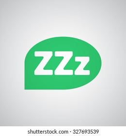 Flat green Sleep icon 