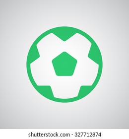 Flat green Soccer Ball icon 