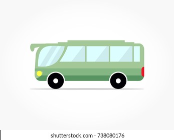 flat green tosca bus icon cartoon vector
