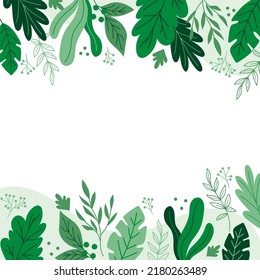 flache grüne tropische Blätter, Hintergrund