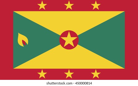 Flat Grenada flag vector background