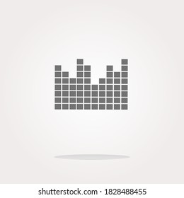 Flat Grey Graph Icon Vector 