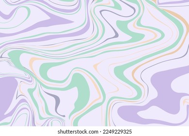 Flat groovy, psychedelischer Hintergrund mit buntem Design