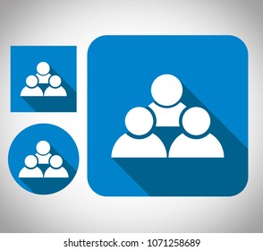 flat group account icon
