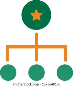 Flat Group Social Networking Concept Icon Illustration 