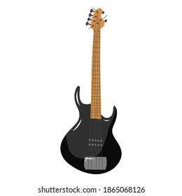 Flat guitars. Electro guitar on white background.