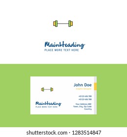 Flat Gym rod  Logo and Visiting Card Template. Busienss Concept Logo Design