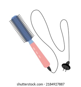 Flat hair styler vector illustration. Flat style vector hair styling tool.
