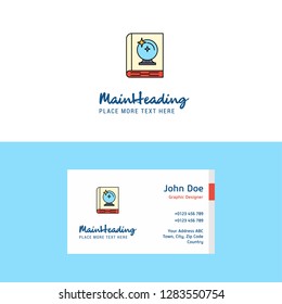 Flat Halloween book  Logo and Visiting Card Template. Busienss Concept Logo Design