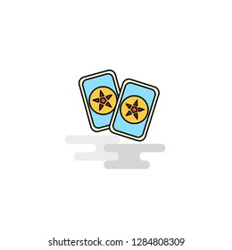Flat Halloween cards  Icon. Vector