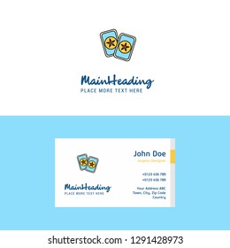 Flat Halloween cards  Logo and Visiting Card Template. Busienss Concept Logo Design