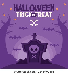 flat halloween ghost background banner social media template