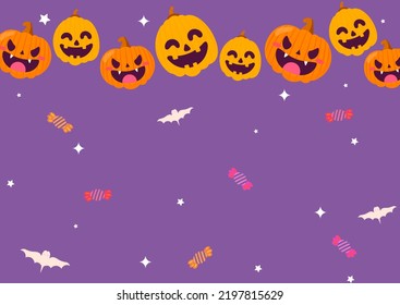Plantilla de banner horizontal de Halloween plana
