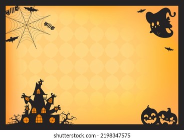 Plantilla de banner horizontal de Halloween plana
