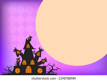 Plantilla de banner horizontal de Halloween plana

