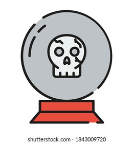 Flat halloween icon vector design witch ball, suitable for icons, illustration, backgrounds, stickers, covers, banners