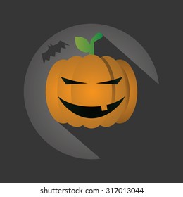 flat halloween logo