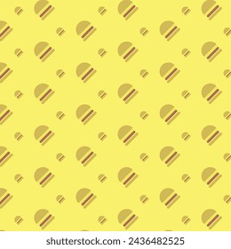 Flat Hamburger seamless pattern background vector