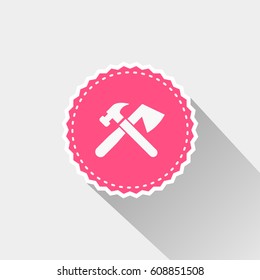 flat hammer axe icon