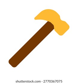 flat hammer icon representing the quintessential construction hand tool used for driving nails and shaping materials