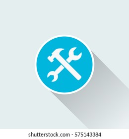 flat hammer wrench icon