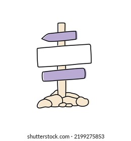 Flat hand drawn illustration. Pointer isolated on white background 