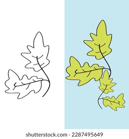 flat hand drawn leaf icon, editable vector file for all of your graphic needs.