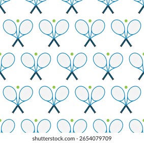 Flat hand drawn tennis digital paper design