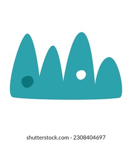 Ilustración vectorial de césped dibujada a mano plana