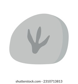 Flat hand drawn vector illustration of rock footstep