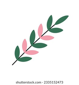 Flat hand drawn vector illustration of flower