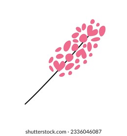 Flat hand drawn vector illustration of flower