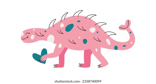Ilustración vectorial de la mano plana de los dinosaurios anquilosóficos