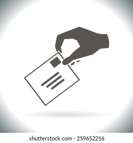 flat hand giving the mail icon