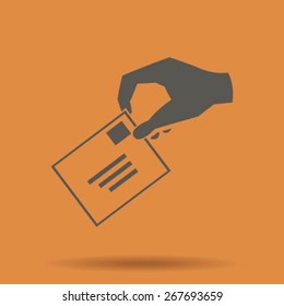 flat hand giving the mail icon