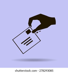 flat hand giving the mail icon