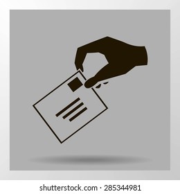 flat hand giving the mail icon