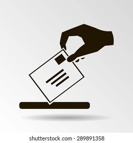 flat hand giving the mail icon