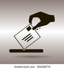 flat hand giving the mail icon