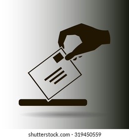 flat hand giving the mail icon