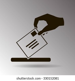 flat hand giving the mail icon