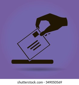 flat hand giving the mail icon