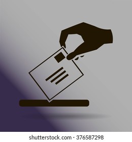flat hand giving the mail icon