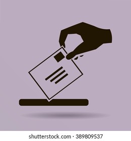 flat hand giving the mail icon