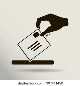 flat hand giving the mail icon